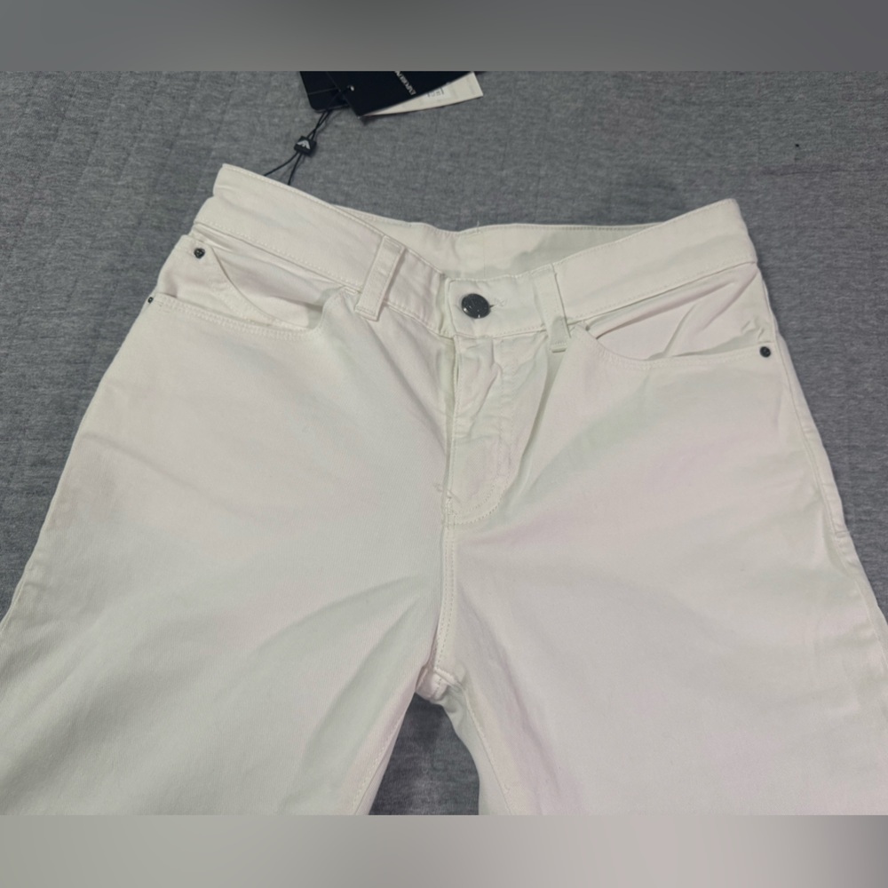 Emporio Armani J18 Straight Leg Slim Fit White Women’s Jeans Size 24 - Picture 3 of 12